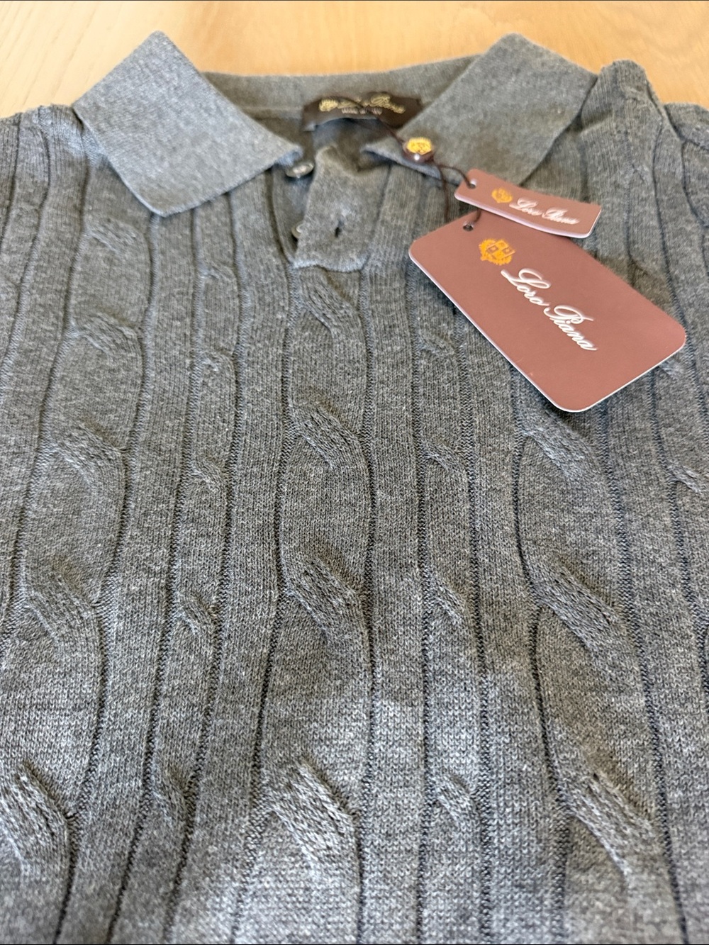 Loro Piana Cable-Knit Polo - Picture 4 of 8
